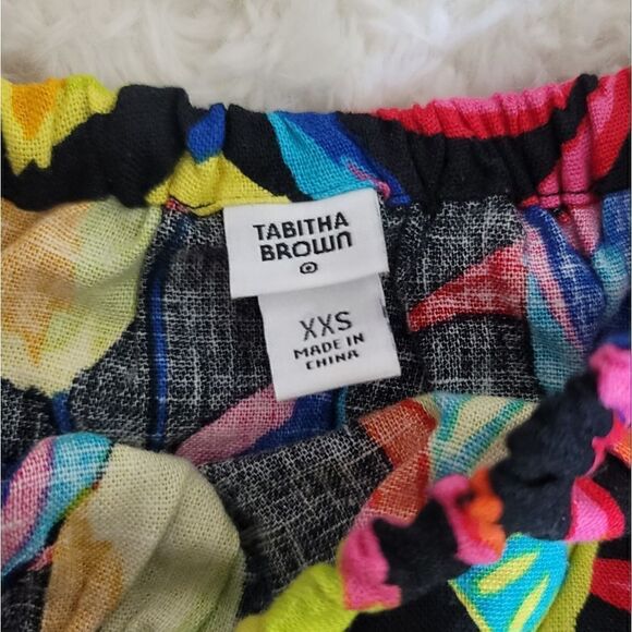 Tabitha Brown Linen 2-Piece Set Lemon Print Bardot and Wide Leg Pant - Picture 8 of 14